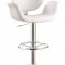 100614 Adjustable Bar Stool Set of 2 in White by Coaster