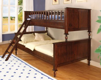 CM-BK001F Radcliff Twin/Full Bunk Bed in Cherry [FAKB-CM-BK001F Radcliff]