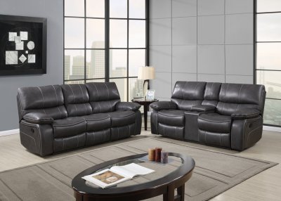 U0040 Motion Sofa in Grey/Black by Global w/Options