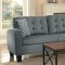 Sinclair Sofa & Loveseat Set 8202GRY-3 in Gray by Homelegance