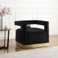 Armani Accent Chair 597 in Black Velvet by Meridian