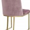 Heidi Dining Chair 776 Set of 2 Pink Velvet Fabric by Meridian