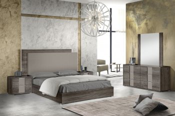 Portofino Premium Bedroom in Oak & Beige by J&M w/Options [JMBS-Portofino]