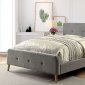 Barney 5Pc Bedroom Set CM7272GY in Gray Fabric w/Options