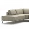 Manhattan Sectional Sofa in Off-White Leather by ESF