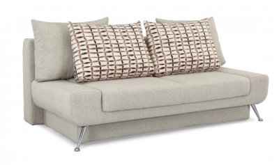 Amanda Sofa Bed in Light Brown Fabric by Lifestyle