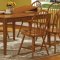 Casual Oak Finish Country Style Dinette w/Chamfered Accents