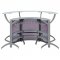 Dallas Home Bar 3Pc Set 100135 in Silver by Coaster