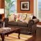 Branford SM7620 Sofa Brown Leatherette &Tan Fabric w/Options