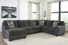 Ballinasloe Sectional Sofa 80703 in Smoke Fabric by Ashley