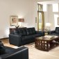 Whitney Sofa Set Black Bonded Leather by Wholesale Interiors