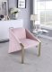 Rivet Accent Chair 593 in Pink Velvet by Meridian