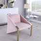 Rivet Accent Chair 593 in Pink Velvet by Meridian