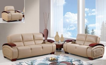 UA223 Sofa in Cappuccino Bonded Leather by Global Furniture USA [GFS-UA223]