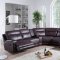 Oleta 52550 Sectional Sofa in Dark Brown Leather by Acme