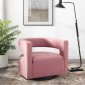 Spin Swivel Accent Chair in Dusty Rose Velvet by Modway