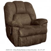 Chocolate Fabric Modern Parachute Pull Chaise Rocker Recliner