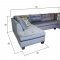 Barton Sectional Sofa K39400 in Blue Grey Fabric by Klaussner