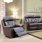 Brook Sofa & Loveseat Set in Brown Bonded Leather