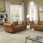 F6972 Sofa & Loveseat Set in Camel Leatherette by Boss