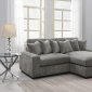 Tavia Sectional Sofa LV01882 in Gray Corduroy Fabric by Acme