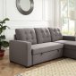 Chambord Sectional Sofa 55555 in Gray Fabric by Acme