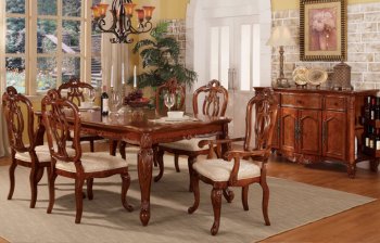 Light Golden Cherry Finish Classic Formal Dining Room w/Options [PXDS-F2169]