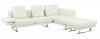 Savoy Sectional Sofa in White Leather by Whiteline Imports