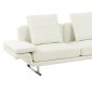 Savoy Sectional Sofa in White Leather by Whiteline Imports