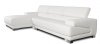 Melody Sectional Sofa in White Leather by Whiteline Imports