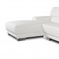 Melody Sectional Sofa in White Leather by Whiteline Imports