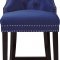 Nikki Stool 741 Set of 2 in Navy Velvet Fabric by Meridian