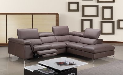 Anastasia Sectional Sofa in Premium Leather by J&M