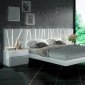 Ronda Bedroom in White & Light Grey by ESF w/Salvador Bed