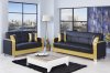 Maximum Value Sofa Bed in Black & Gold PU by Casamode w/Option