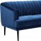 Rory Sofa 689 in Navy Velvet Fabric by Meridian w/Options