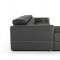 Hilgard Power Motion Sectional Sofa in Dark Grey Leather by VIG