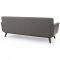 Engage Sofa in Gray Top-Grain Leather by Modway w/Options