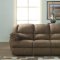 Milky Chocolate Microfiber Living Room w/Reclining Seats