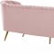 Margo Sofa 622 in Pink Velvet Fabric by Meridian w/Options