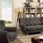 Carin Sofa & Loveseat Set CM6134GY in Gray Fabric w/Options