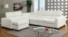 CM6365WH Serres Sectional Sofa in White Bonded Leather Match