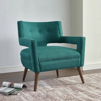 Sheer Accent Chair Set of 2 EEI-2142-TEA in Teal by Modway [MWAC-EEI-2142-Sheer Teal]
