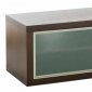 Dark or Natural Walnut Finish Small Media Unit w/Glass Slider