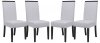 Elroy Set of 4 Dining Chairs EV17WL in White by LeisureMod