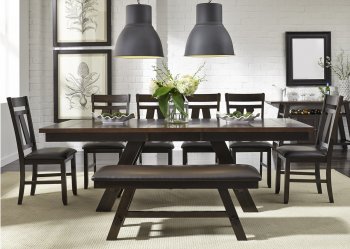 Lawson Dining Table 7Pc Set 116-CD in Espresso by Liberty [LFDS-116-CD-T4090 Lawson]