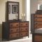 Oak & Cappuccino Two-Tone Finish Contemporary Bedroom w/Options