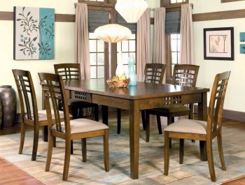 Walnut Finish Dining Set w/Rectangular Table [CRDS-46-101331]