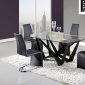 D2003DT Dining Table in Black by Global w/Optional D6671 Chairs