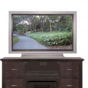 Wenge Finish Contemporary Tv Stand With Four Drawers